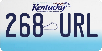 KY license plate 268URL