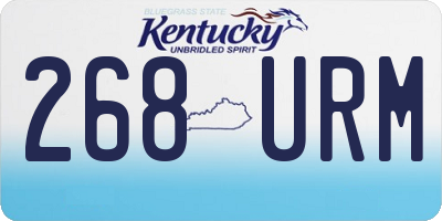 KY license plate 268URM