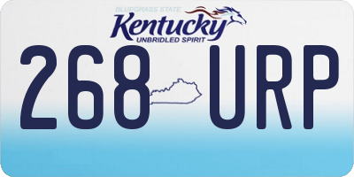 KY license plate 268URP