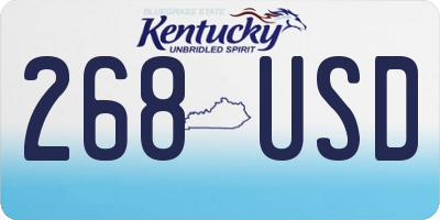KY license plate 268USD