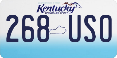 KY license plate 268USO