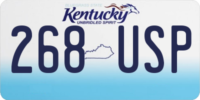 KY license plate 268USP