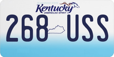 KY license plate 268USS
