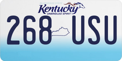 KY license plate 268USU