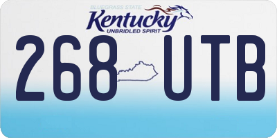 KY license plate 268UTB
