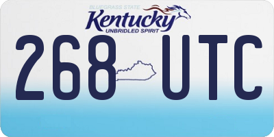 KY license plate 268UTC