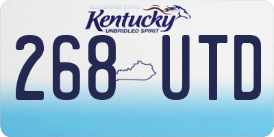 KY license plate 268UTD