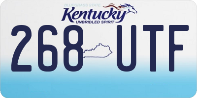 KY license plate 268UTF