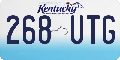 KY license plate 268UTG