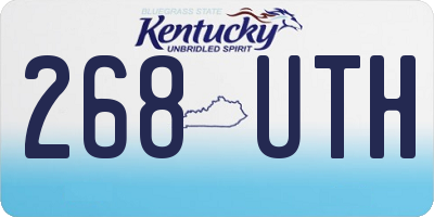 KY license plate 268UTH