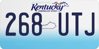 KY license plate 268UTJ
