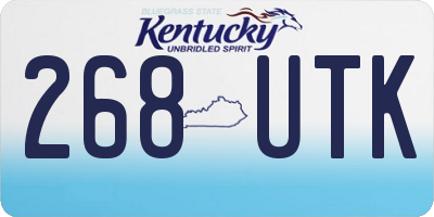 KY license plate 268UTK