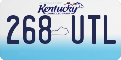 KY license plate 268UTL