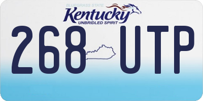 KY license plate 268UTP