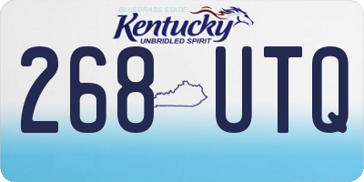 KY license plate 268UTQ