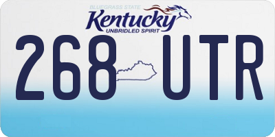 KY license plate 268UTR