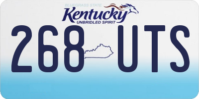 KY license plate 268UTS