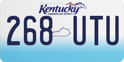 KY license plate 268UTU
