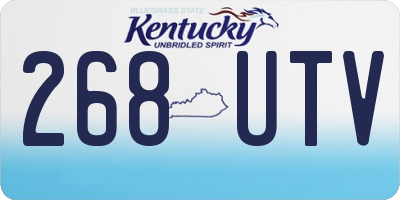 KY license plate 268UTV