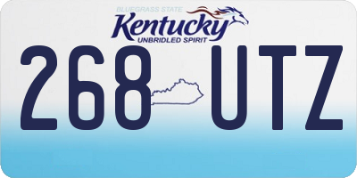 KY license plate 268UTZ