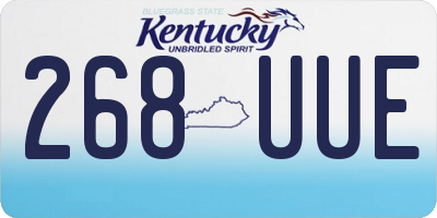 KY license plate 268UUE