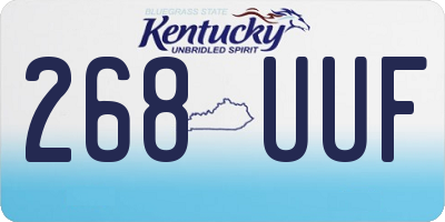 KY license plate 268UUF