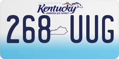 KY license plate 268UUG