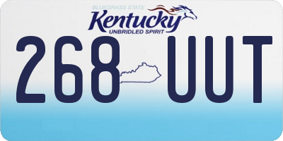 KY license plate 268UUT
