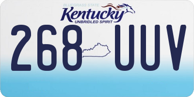 KY license plate 268UUV