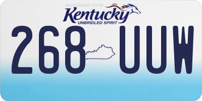 KY license plate 268UUW