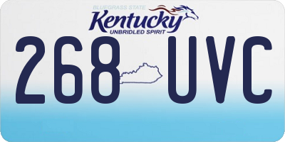 KY license plate 268UVC