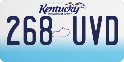 KY license plate 268UVD