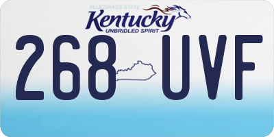 KY license plate 268UVF