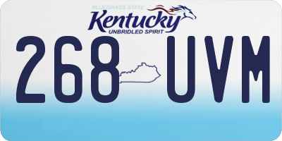 KY license plate 268UVM