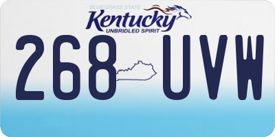 KY license plate 268UVW