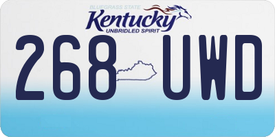 KY license plate 268UWD