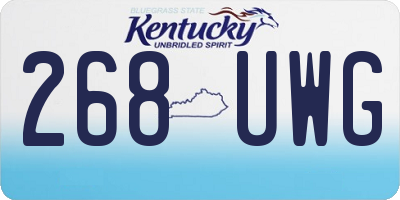 KY license plate 268UWG