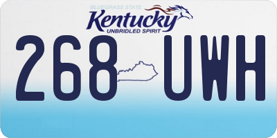 KY license plate 268UWH