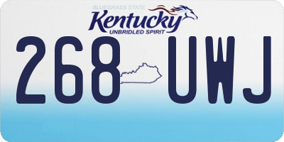 KY license plate 268UWJ
