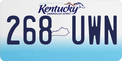 KY license plate 268UWN
