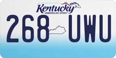 KY license plate 268UWU