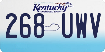 KY license plate 268UWV