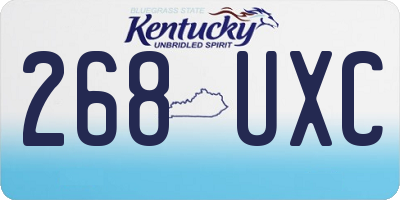 KY license plate 268UXC