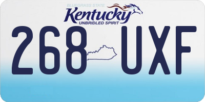 KY license plate 268UXF