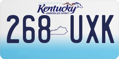 KY license plate 268UXK