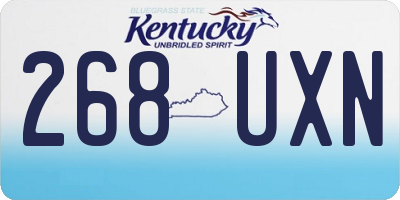 KY license plate 268UXN