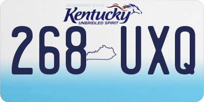 KY license plate 268UXQ