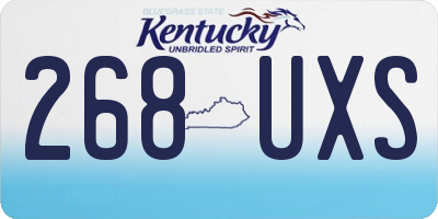 KY license plate 268UXS