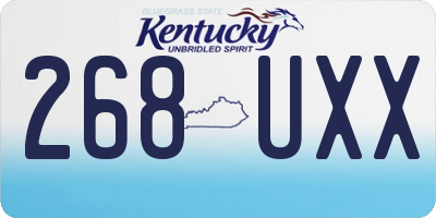 KY license plate 268UXX