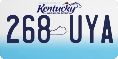 KY license plate 268UYA
